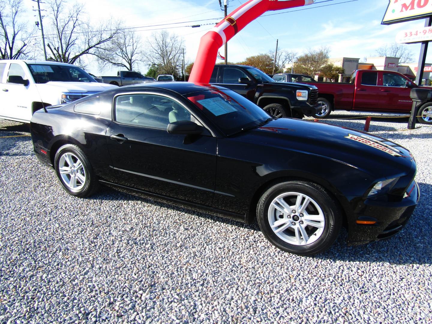 2014 Black Ford Mustang V6 Coupe (1ZVBP8AM2E5) with an 3.7L V6 DOHC 24V engine, Automatic transmission, located at 15016 S Hwy 231, Midland City, AL, 36350, (334) 983-3001, 31.306210, -85.495277 - Photo#0